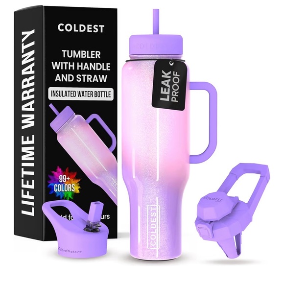 Coldest Other - COLDEST Limitless Tumbler 36 Oz Popsicle Dream Purple Pink Tumbler Straw NEW